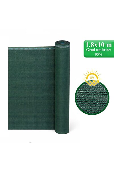 Strend Pro Plasa de umbrire, HDPE, UV, 230 g/mp, grad de umbrire 95%, verde, ...