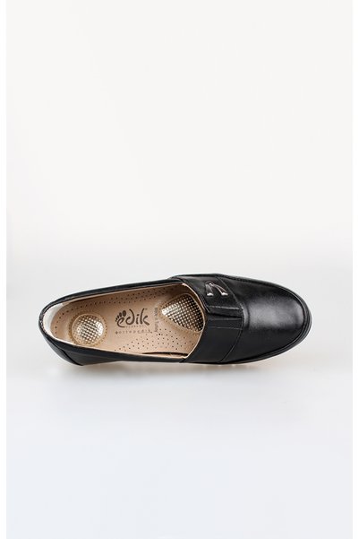 EDİK Shoes for Daily Use and Mother's Day, Genuine Leather Lining, Comfortable Cushioned System