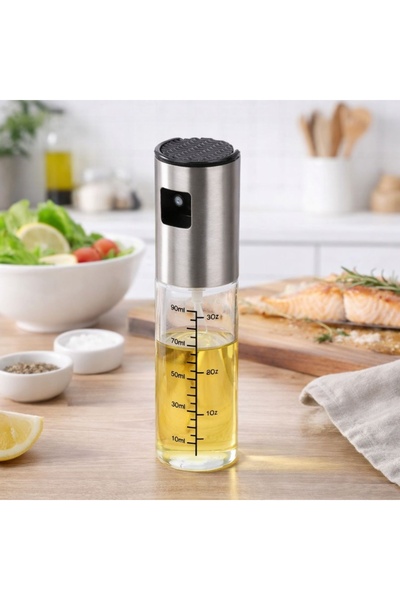 Excellent Houseware Ψεκαστήρας λαδιού για μαγειρική και σαλάτες, δοχείο με δι...