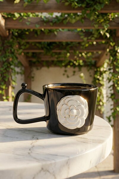 ACAR Diotima Porselen Kupa Siyah - 230 ml