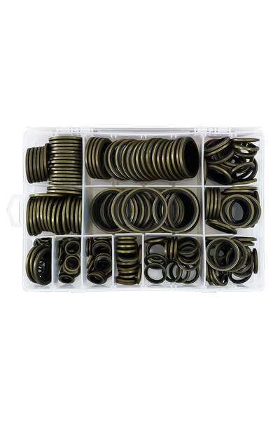 DEGET Σετ Ροδέλες Στεγανοποίησης Ο-Ring Μέταλλο Λάστιχο Μ6-Μ30 240Τμχ VERKE