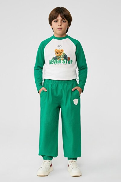 NBT JEANS Πράσινο παντελόνι BG Store Boy's