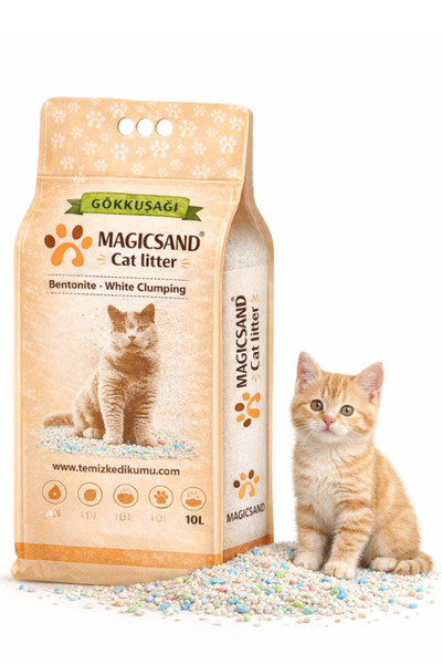 magicsand Ultra Topaklanan Gökkuşağı Bentonit Kedi Kumu 10 Litre