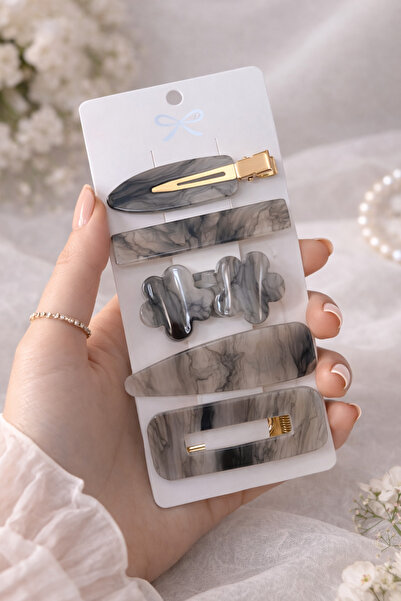 PABALAS Σετ 5 ακρυλικών κλιπ μαλλιών – Κομψά κλιπ μαλλιών με επιλογές χρωμάτω...