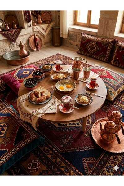 HESA Yuvarlak yer sofrası 60 x 24cm