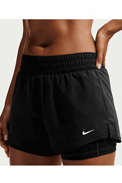 Nike One Dri-Fit Mid-Rise 3" 2in1 Women's Black Training Shorts