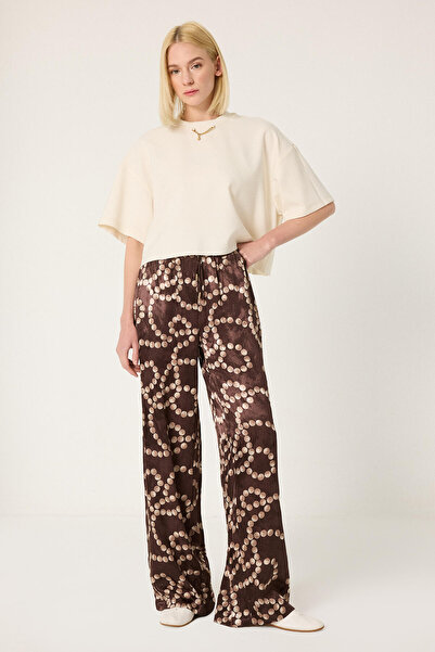 Touché Privé Elastic Waist Jacquard Pants