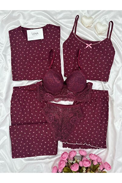 Lena Homewears Σετ πιτζάμας - Μωβ - Μακρύ