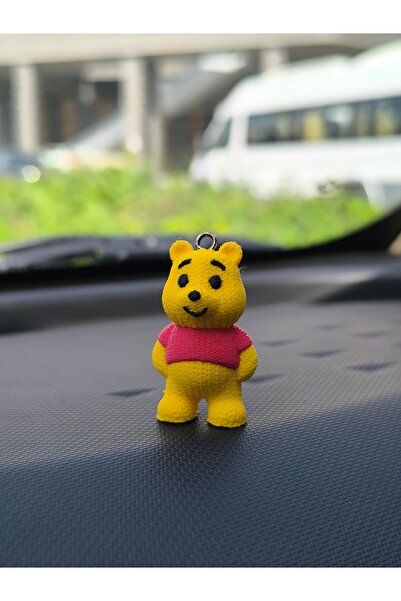Esey Dizayn Winnie The Pooh Araba Süsü 3D MİNİ BOYUTTA - Dikiz Ayna Torpido Süsü
