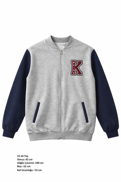 İray Kids Printed Boys' College Jacket
