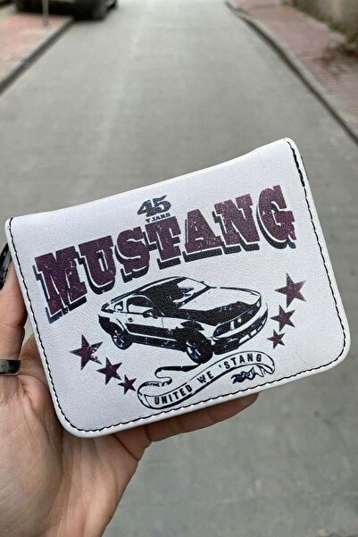 Köstebek محفظة قصيرة بيضاء اللون من فورد موستانج 45 ييرز بتصميم "يونايتيد وي ...
