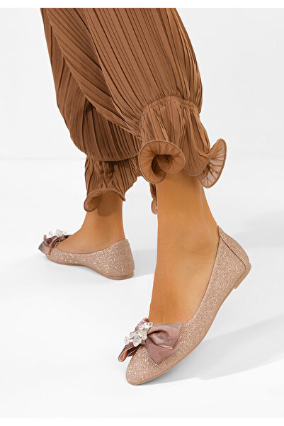 B T Shoes Дамски балеринки Adelyma шампанско
