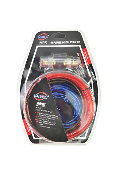 ERK Κιτ καλωδίων υπογούφερ αυτοκινήτου με ασφάλεια για ενισχυτή έως 1500W