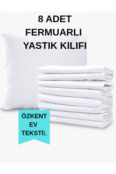 YASTIK KILIFI BEYAZ ŞİLTE 8 ADET