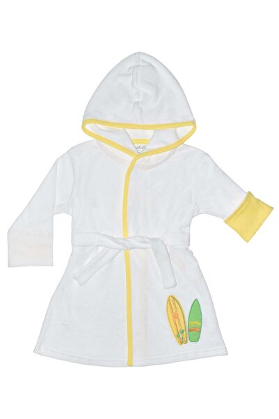 OrganicKid Surfer Çocuk Beyaz Bornoz
