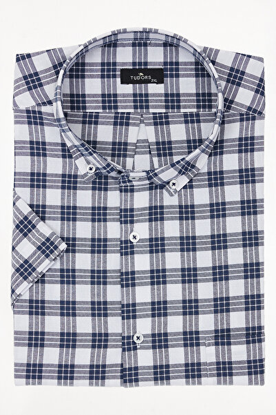 Tudors Ανδρικό πουκάμισο μεγάλου μεγέθους, βαμβακερό, με κουμπιά, κοντό μανίκ...