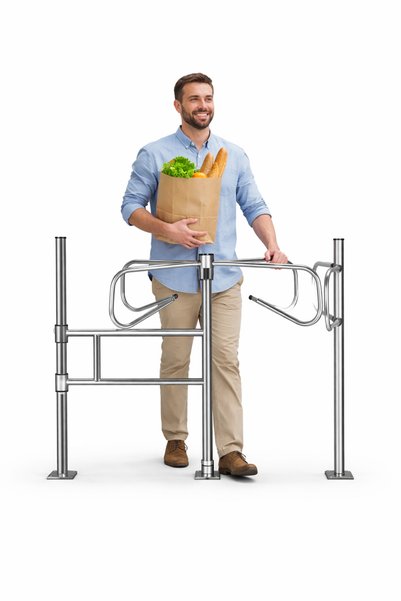 Smart Circular Fan Entrance Barrier Gate for Supermarket and Shop