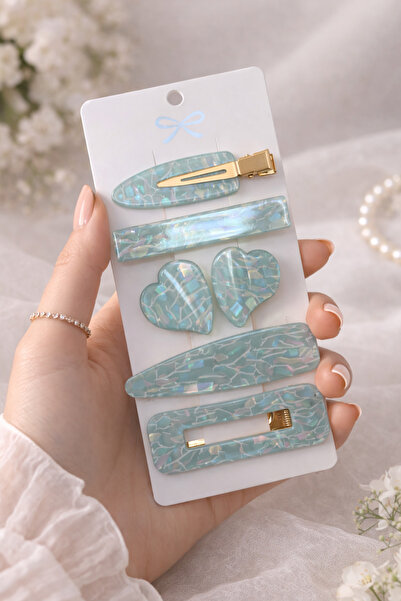 PABALAS Σετ 5 ακρυλικών κλιπ μαλλιών – Κομψά κλιπ μαλλιών με επιλογές χρωμάτω...