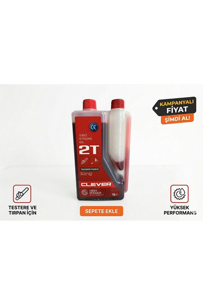 Clever 2T İki Zamanlı Motor Yağı 1 L - Testere, Tırpan ve İlaçlama Makineleri...