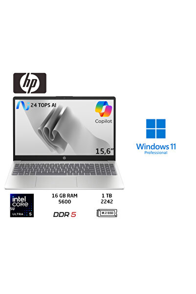 HP AI 15 Intel Core Ultra 5 225U 16GB 1TB SSD W11 PRO 15.6" D51E0EA Duddi