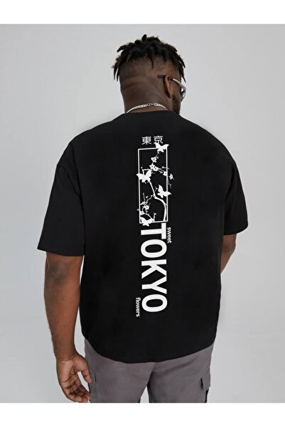 Joetsu Unisex Ανδρικό/Γυναικείο μπλουζάκι TOKYO με στάμπα, υπερμεγέθη, βαμβακ...