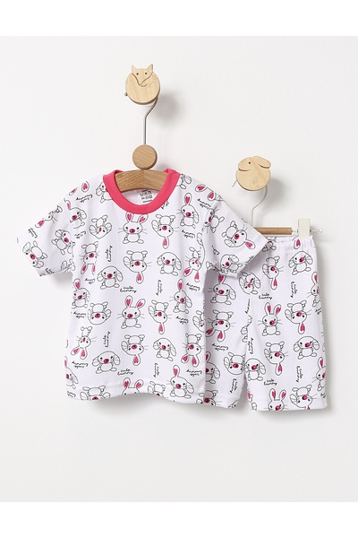 MiniKids Πιτζάμες MS με στάμπα χαριτωμένο κουνελάκι cyclam