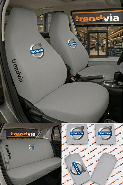 trivexa Volvo Logolu Oto Koltuk Kılıfı Ön Arka Set – Penye Likralı Universal ...