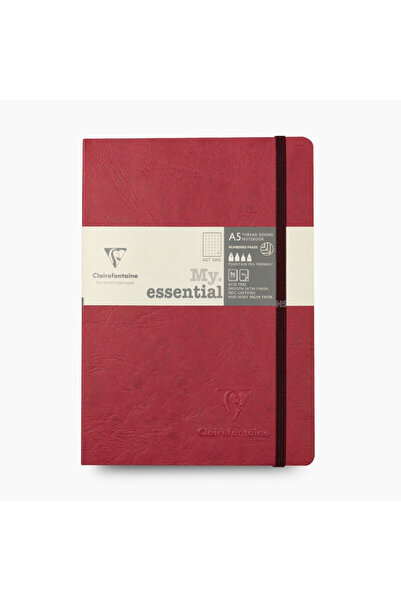 Clairefontaine My Essential A5 Noktalı Defter Bordo 793432C