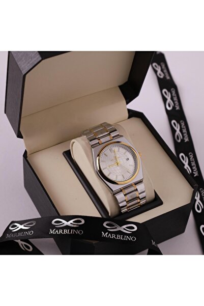 marblino Marlinoo Men's Stainless Steel Blue Class Watch