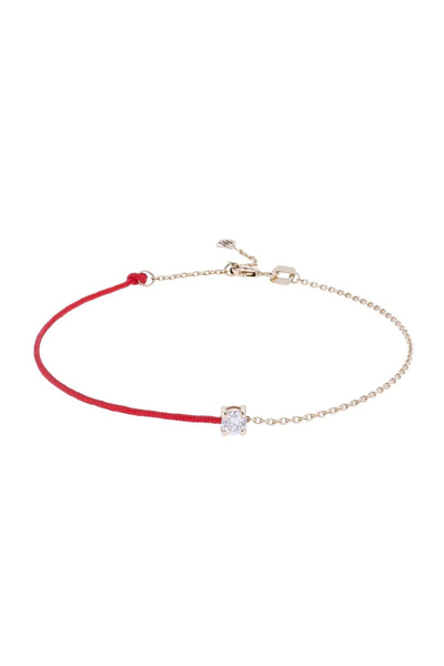 Samuel 1925 Mini Circle Glow İp ve Zincir Altın Bileklik