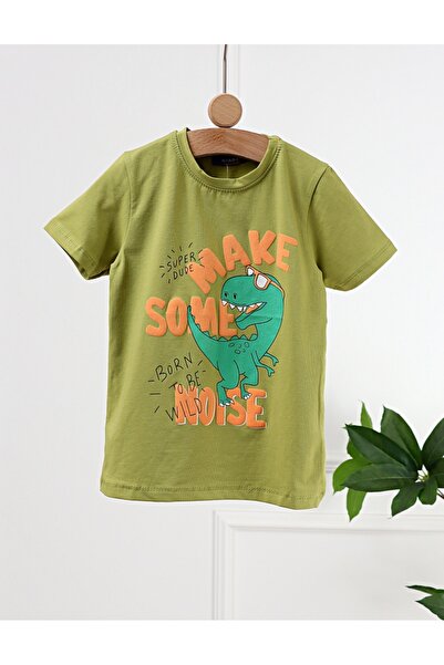 MiniKids Tricou Make Some Noise, model verde