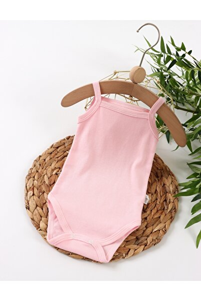 MiniKids Βρεφικό κορμάκι, τοπ χωρίς τιράντες, απλό ροζ