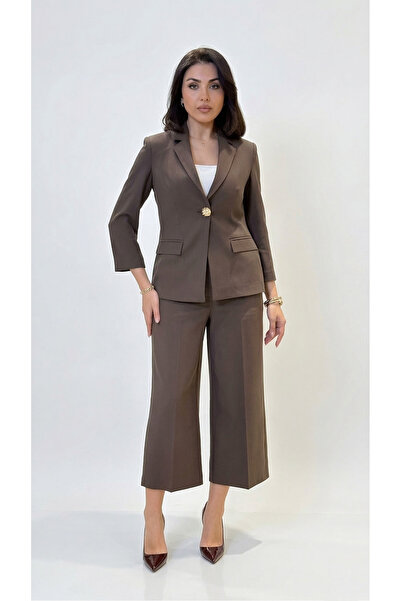 BUTİK DAYI Kadın Modern Blazer Takım Tek Düğme Detaylı