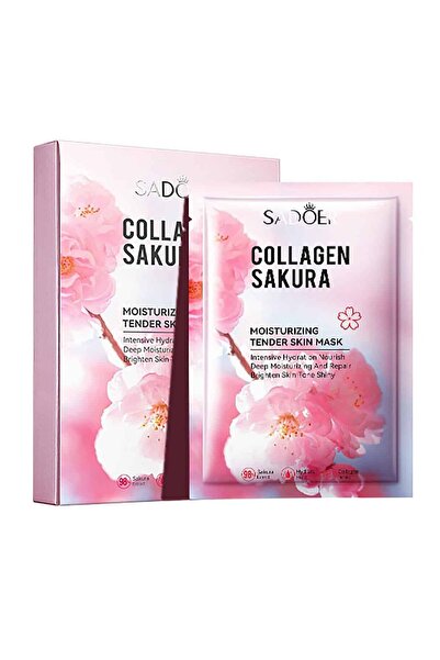 SADOER Μάσκα Φύλλου Ενυδάτωσης με Κολλαγόνο Σακούρα