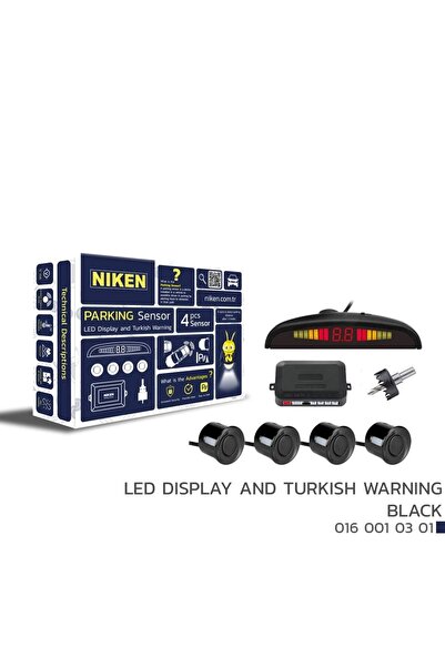 Niken Park Sensörü Led Ekran ve Türkçe Uyarı Siyah