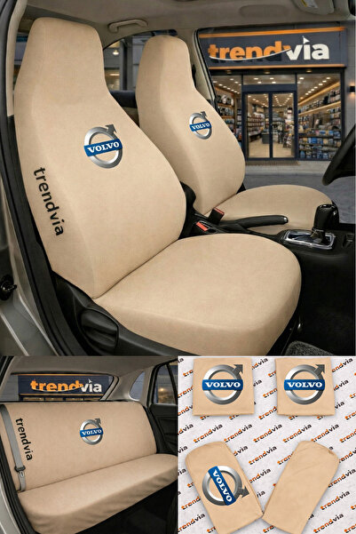 trivexa Volvo Logolu Oto Koltuk Kılıfı Ön Arka Set – Penye Likralı Universal ...