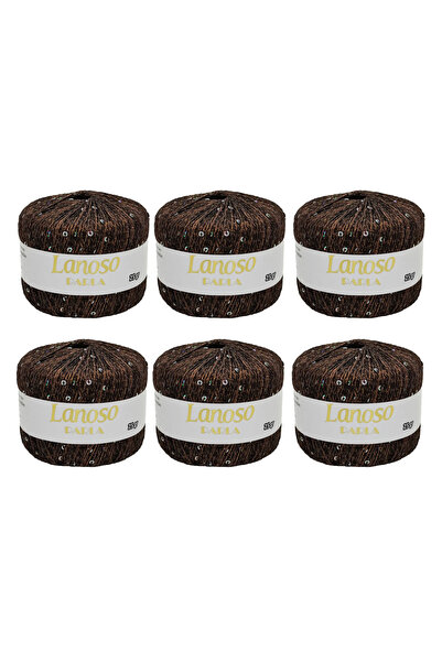 Lanoso Parla 6 τεμάχια (3636) 25 γρ. 217 Mt Νήμα Πλεξίματος με Γκλίτερ – 75% ...