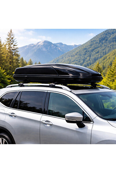 Mega Oto Market 370 LT Araç Üstü Port Bagaj Siyah Kilitli Oto Tavan Bagajı