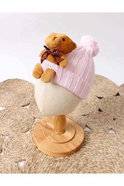 MiniKids Caciulita Karry cu ursulet-roz