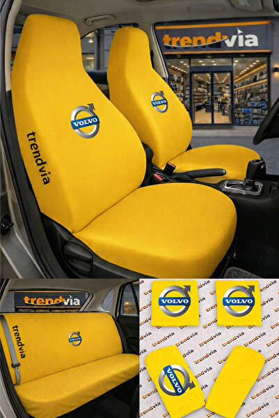 trivexa Volvo Logolu Oto Koltuk Kılıfı Ön Arka Set – Penye Likralı Universal ...