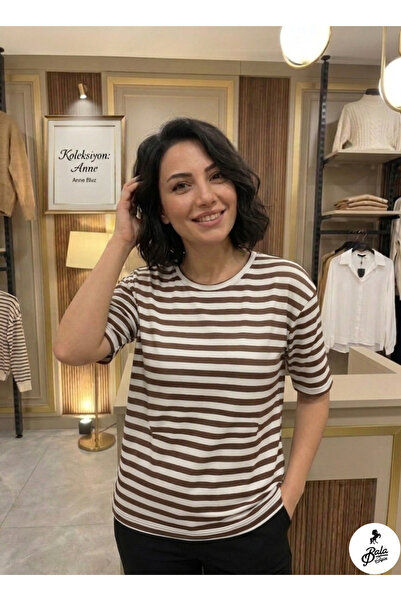 Bala Giyim Ριγέ κοντομάνικη μπλούζα μαμάς