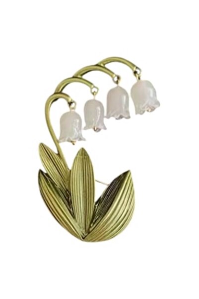 The Casius. Βίντατζ Καρφίτσα Λουλούδι Κρίνος της Κοιλάδας