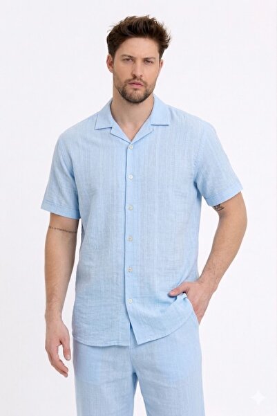 Heaven Ephesus Πουκάμισο με γιακά και σχέδιο μουσελίνας - 4140