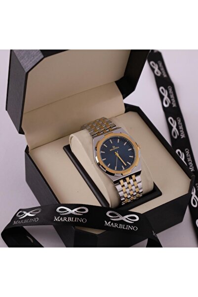 marblino Marlinoo Men's Stainless Steel Blue Class Watch