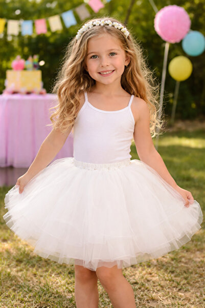 Yalçınoğlu Kids Φούστα από τούλι για κορίτσια 6-13 ετών I Φούστα για παράστασ...