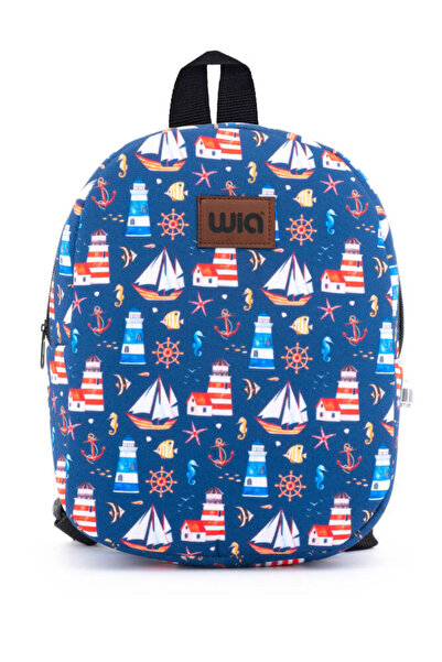 Wia Чанта за детска градина и ясла със забавен принт и едно отделение