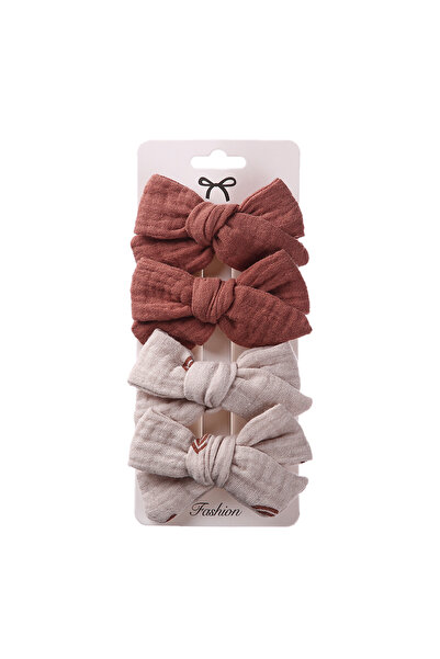 MiniKids Σετ τεσσάρων κλιπ μαλλιών μουσελίνας MD5