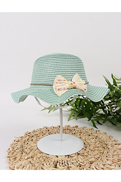 MiniKids Palarie Cool Girl cu fundita, verde