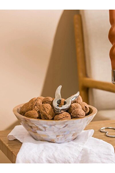 LC Waikiki Mozaik Desenli Ahşap Kase 20 Cm (S6)