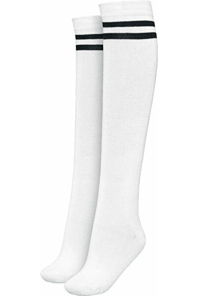 MiniKids Μακριές λευκές αθλητικές κάλτσες